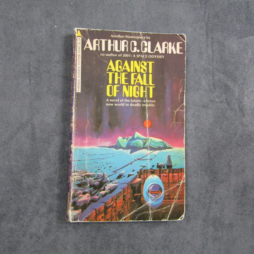 Pyramid Books Against the Fall of Night Arthur C Clarke OS Purple Sci-Fi Novel